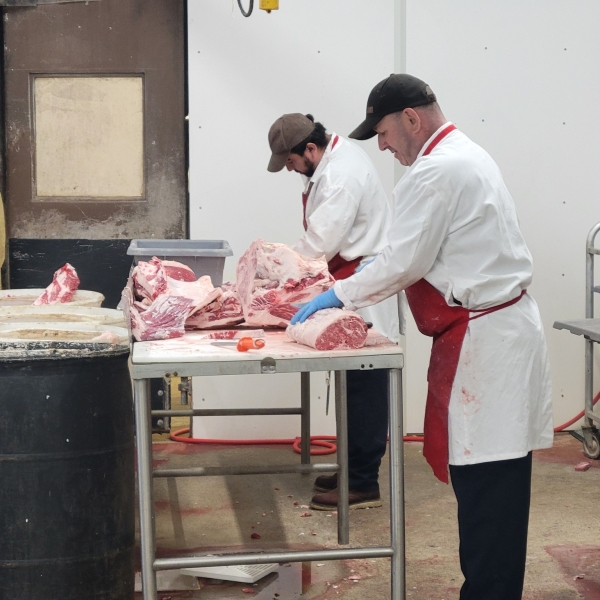 Meat getting prepared